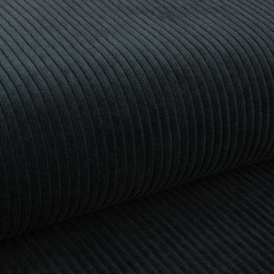 Jersey velours côtelé biologique · Uni · Noir